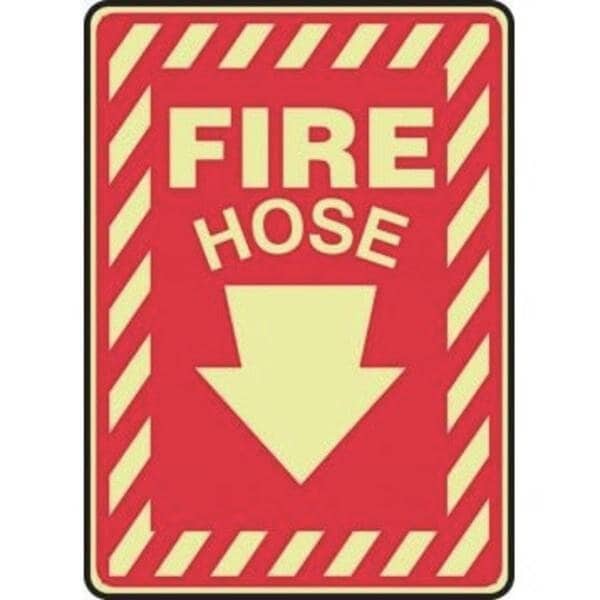 Accuform GLOWINTHEDAR K SAFETY SIGN FIRE HOSE MLFX526GF - main